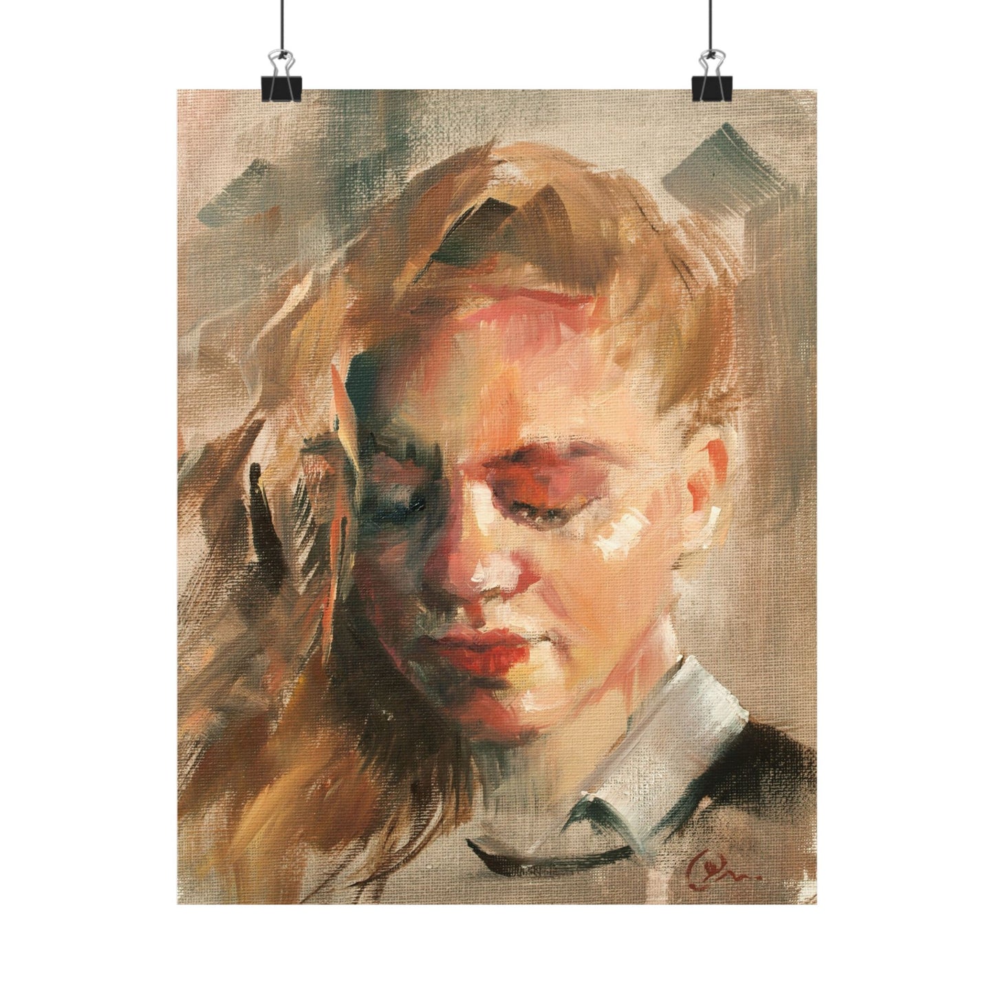 "Susan" - Oil Portriait Print (Day 123)