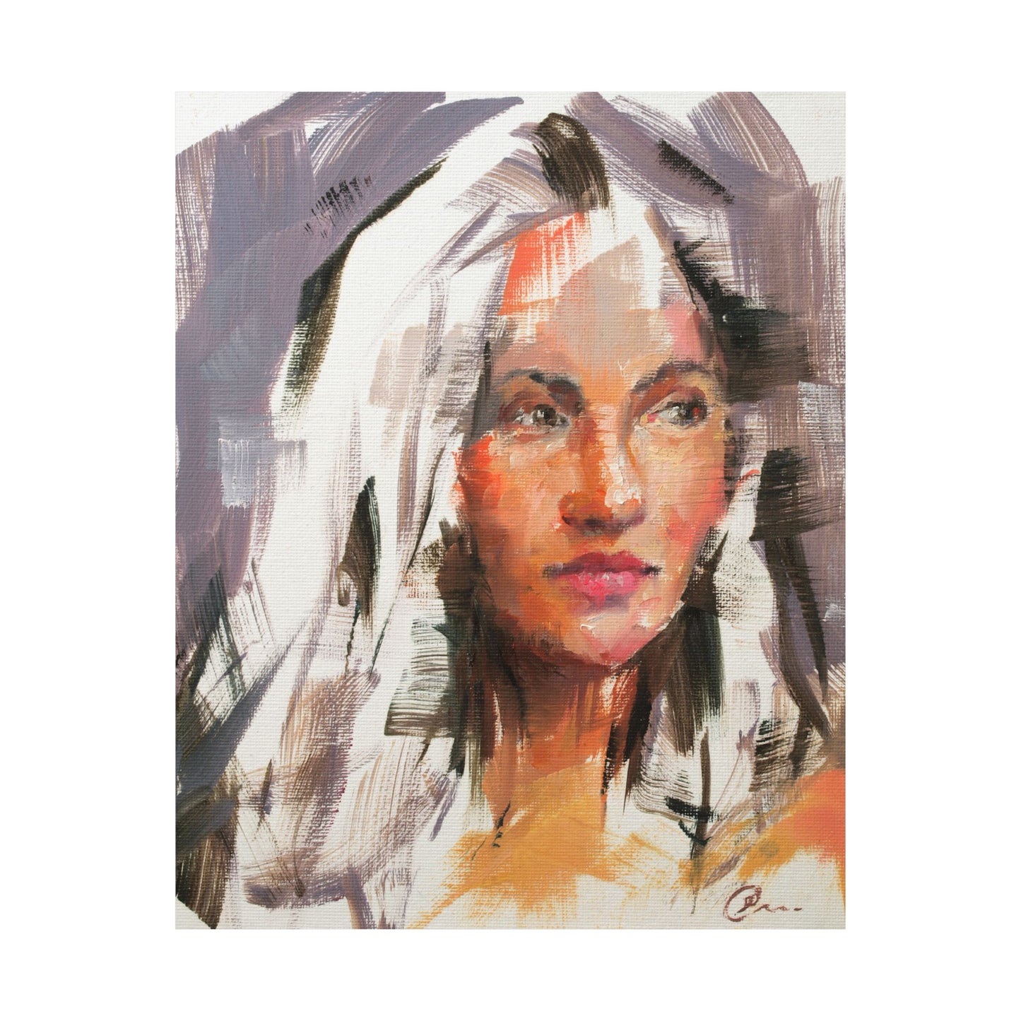 "Victoria" - Oil Portriait Print (Day 105)