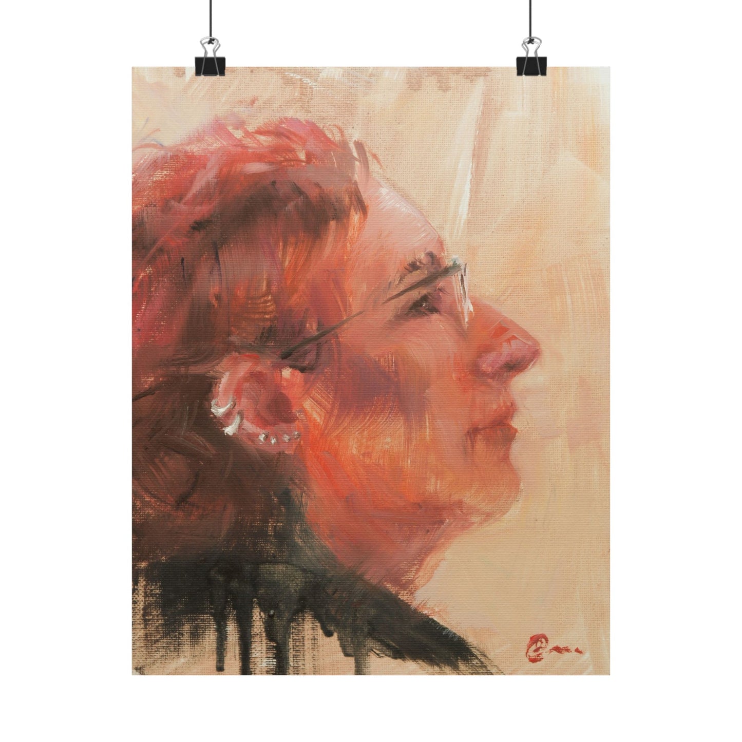 "Edith" - Oil Portriait Print (Day 146)