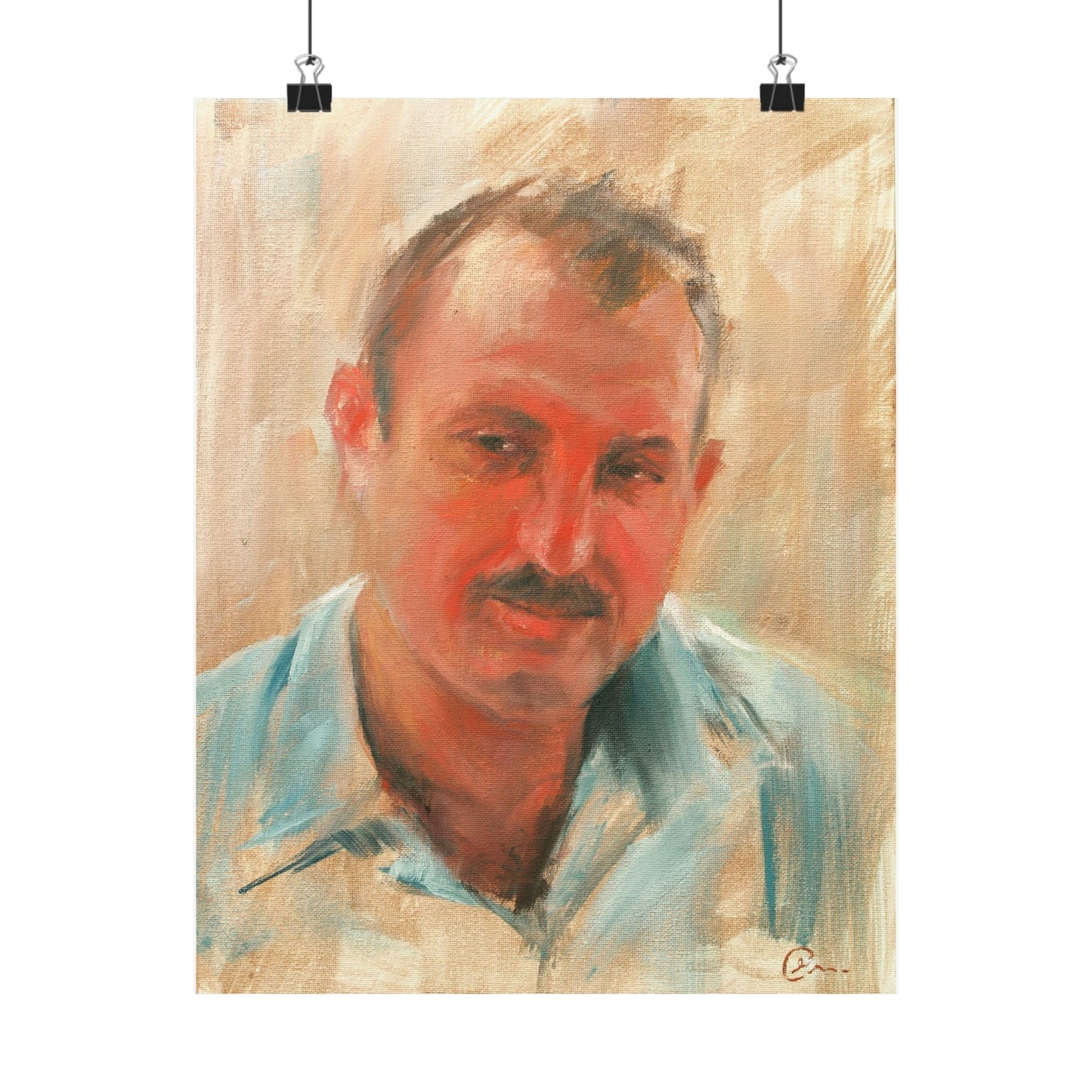 "Maher" - Oil Portriait Print (Day 128)