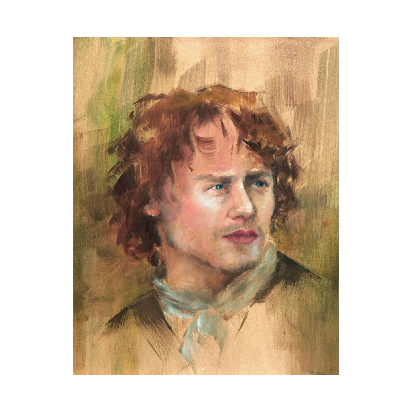 "Jamie Fraser" - Oil Portriait Print (Day 59)