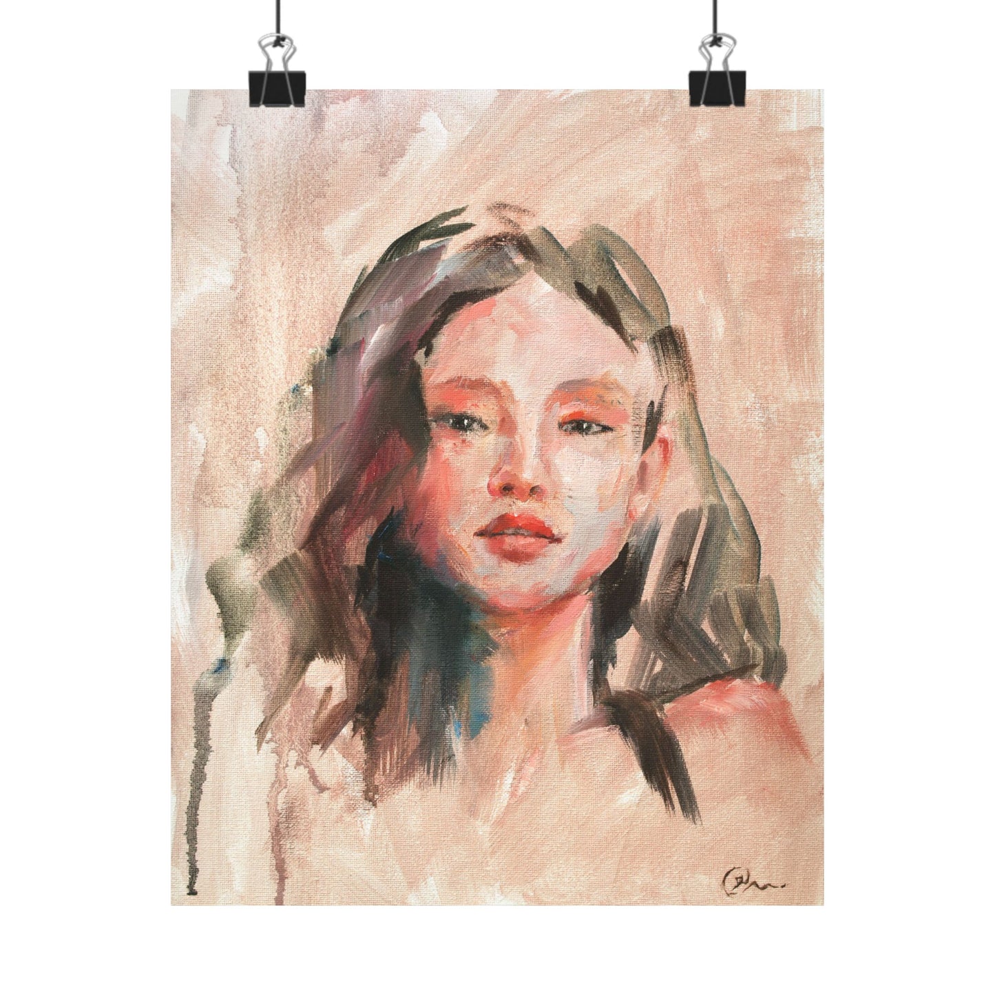 "Jade" - Oil Portriait Print (Day 102)