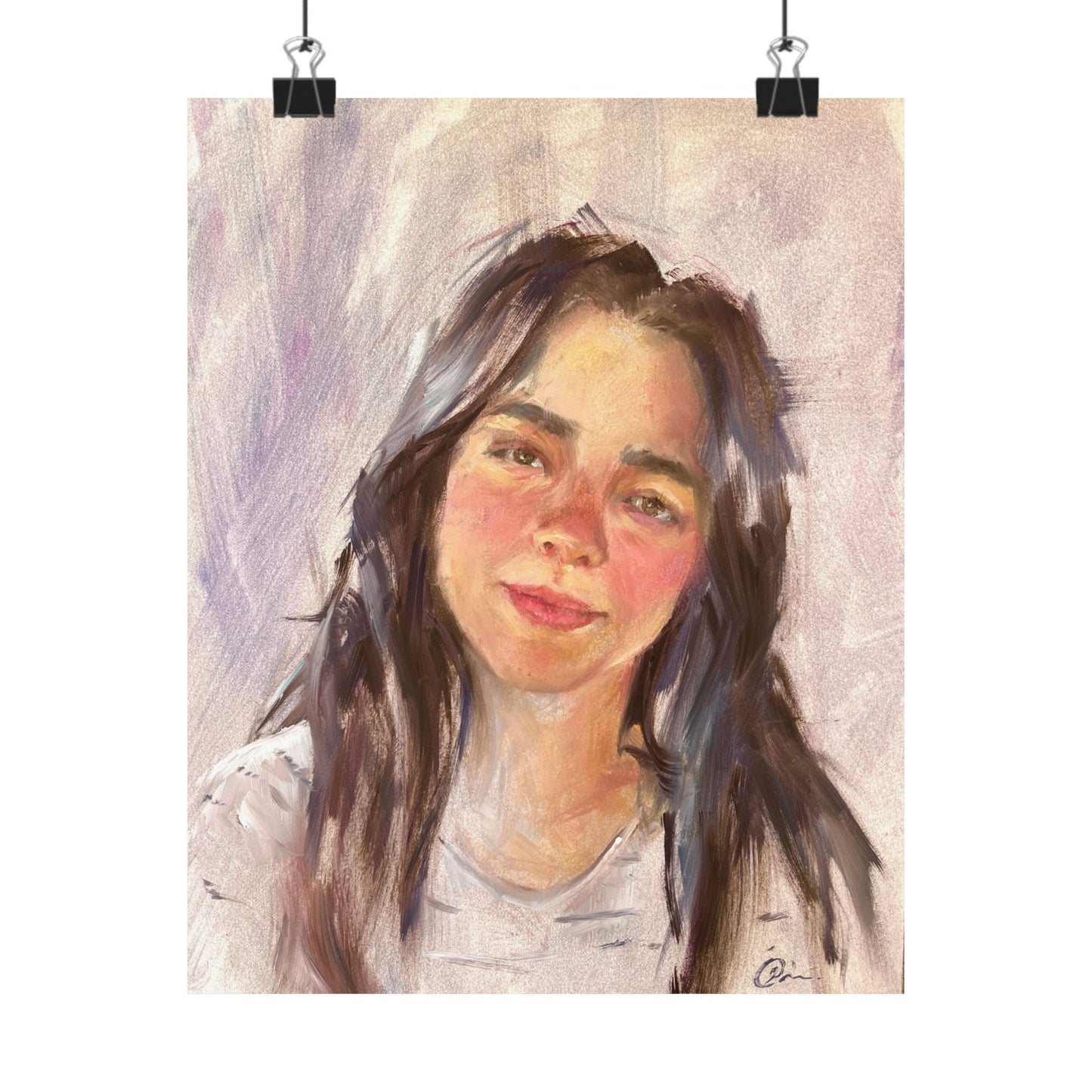 "Mina" - Oil Portriait Print (Day 113)