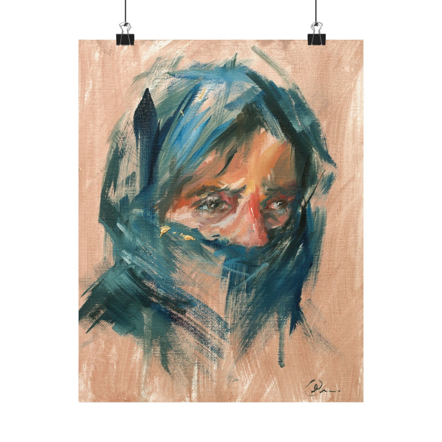 "Riyad" - Oil Portriait Print (Day 129)