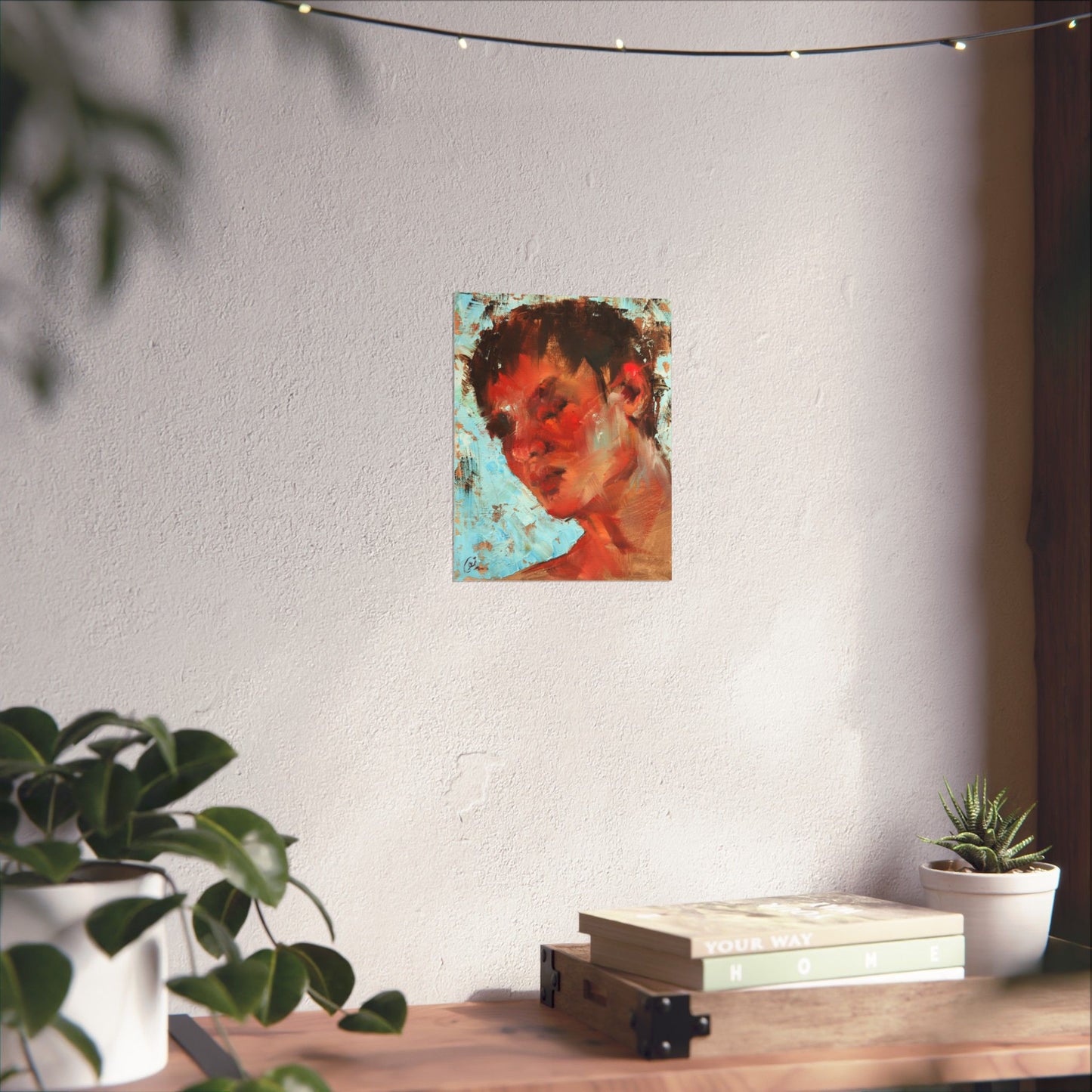 "Indigo" - Oil Portriait Print (Day 75)