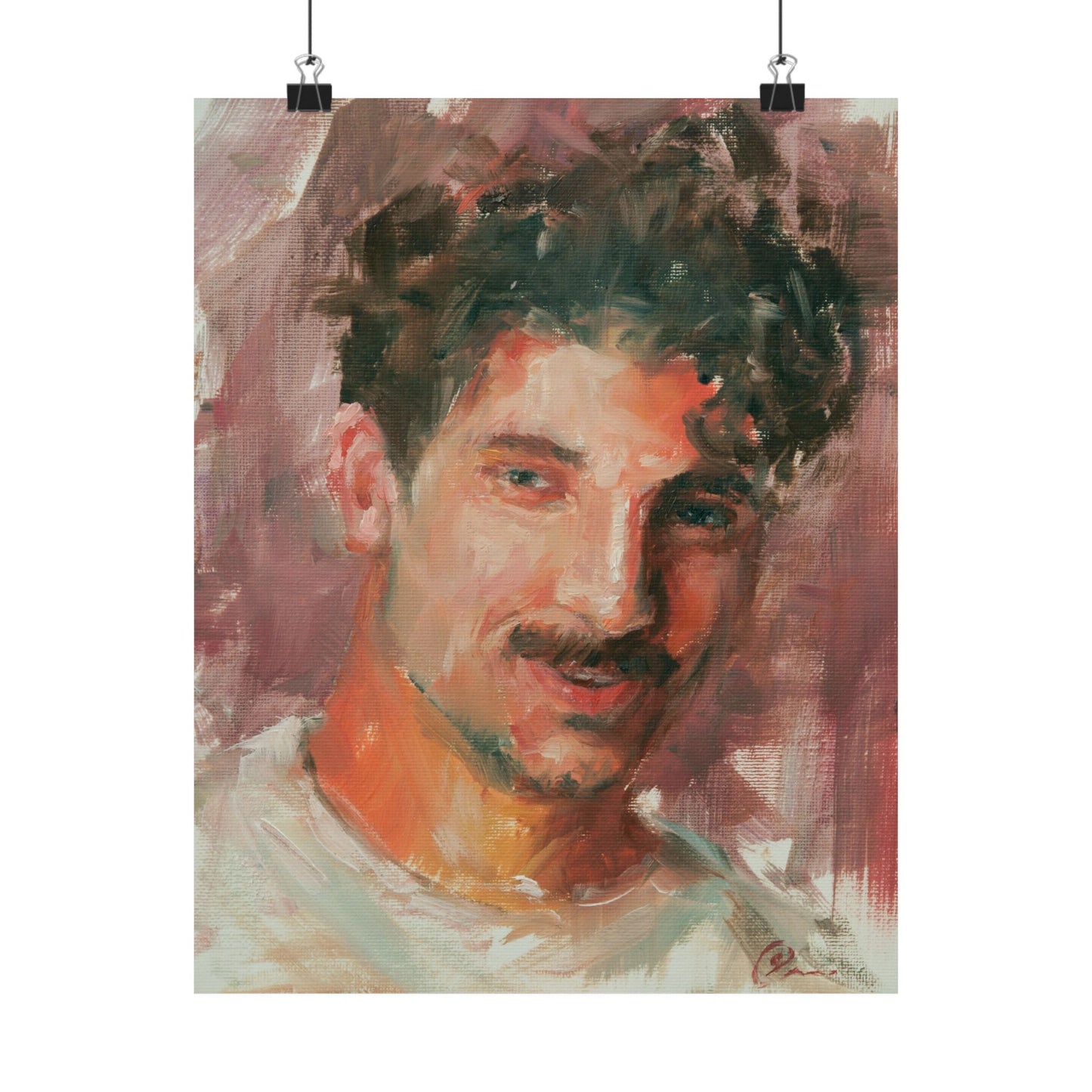 "Raphael" - Oil Portriait Print (Day 138)