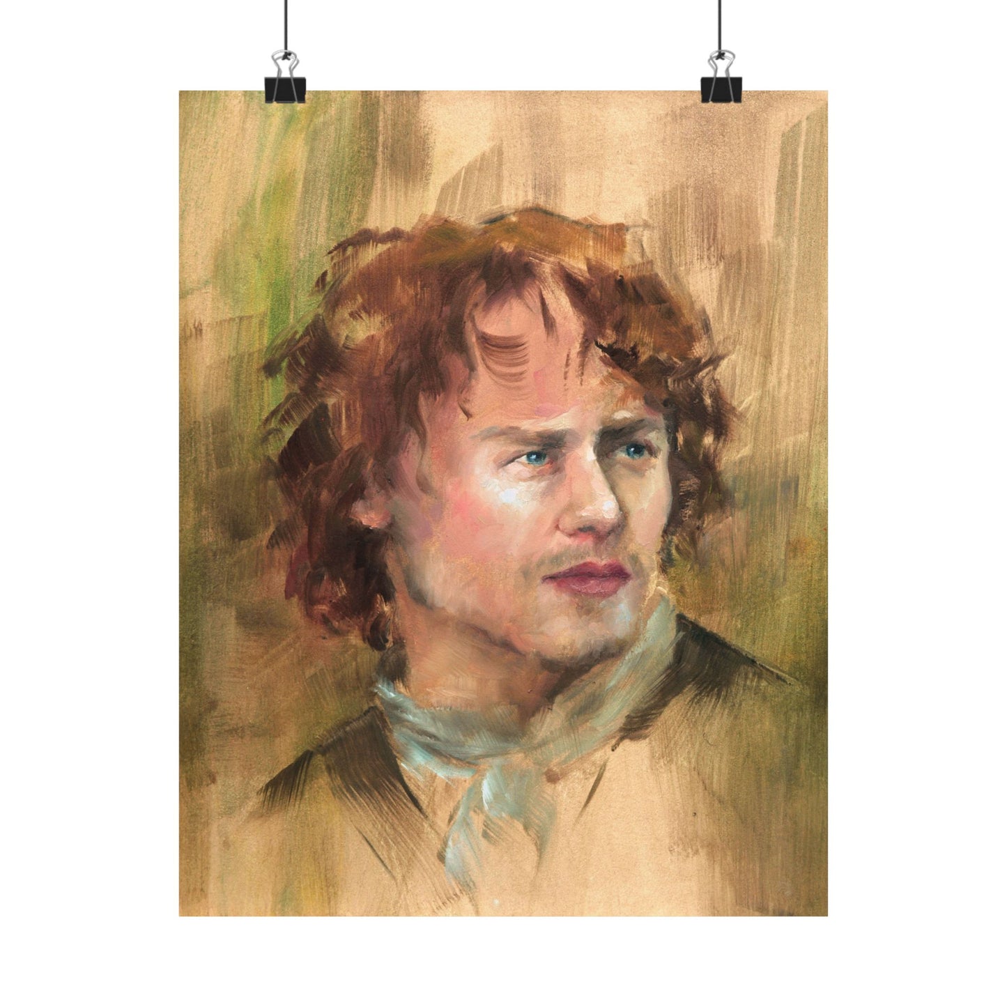 "Jamie Fraser" - Oil Portriait Print (Day 59)