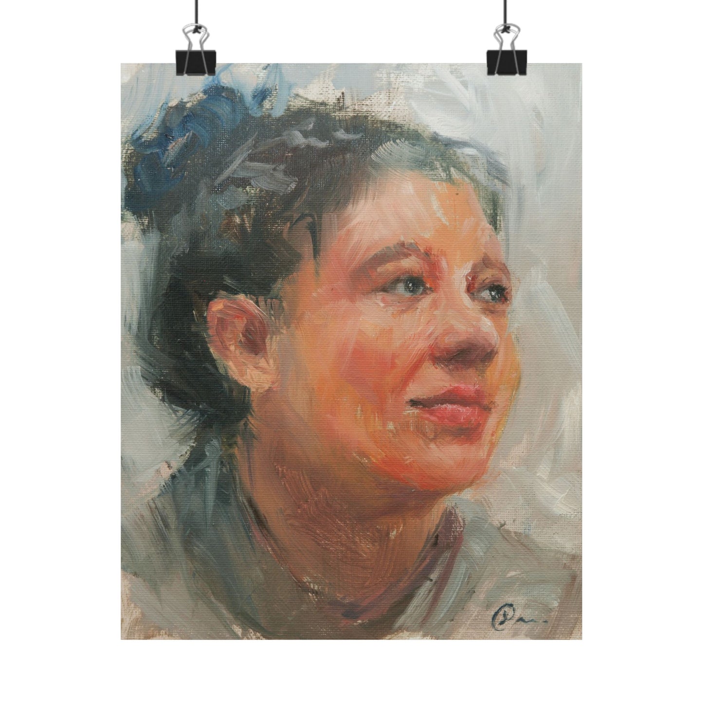 "Francesca" - Oil Portriait Print (Day 150)