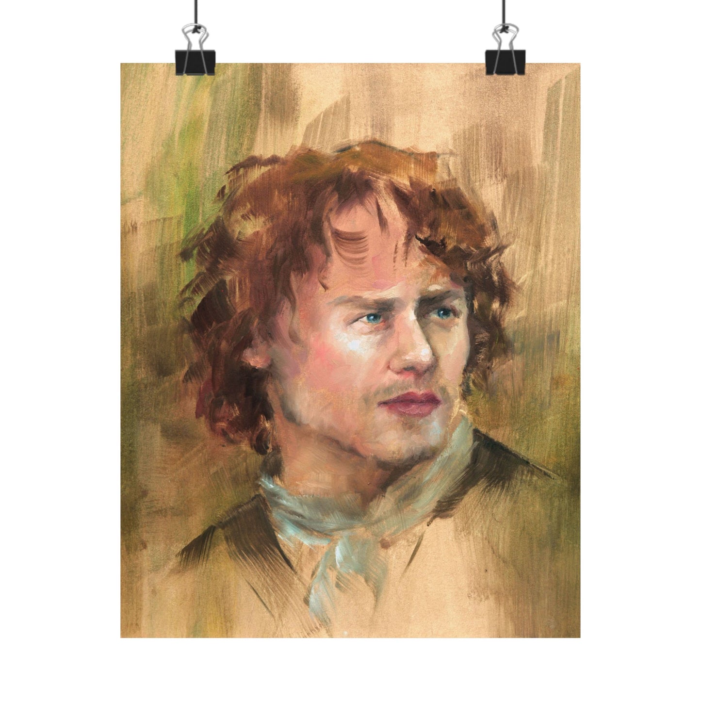 "Jamie Fraser" - Oil Portriait Print (Day 59)