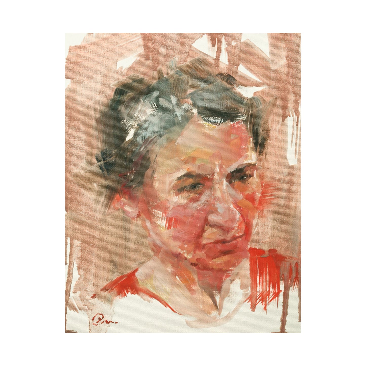 "Eva" - Oil Portriait Print (Day 120)