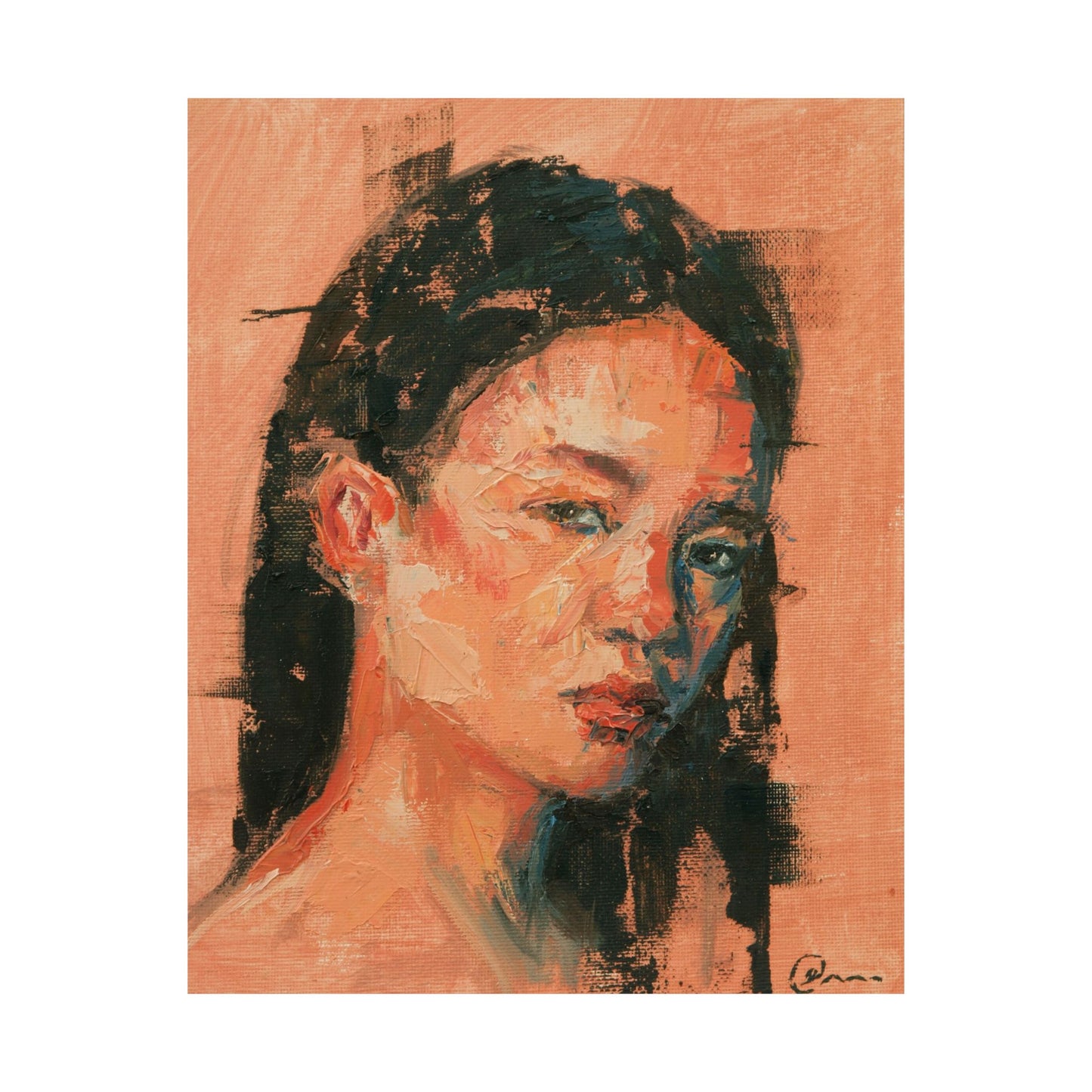 "Sakura" - Oil Portriait Print (Day 201)