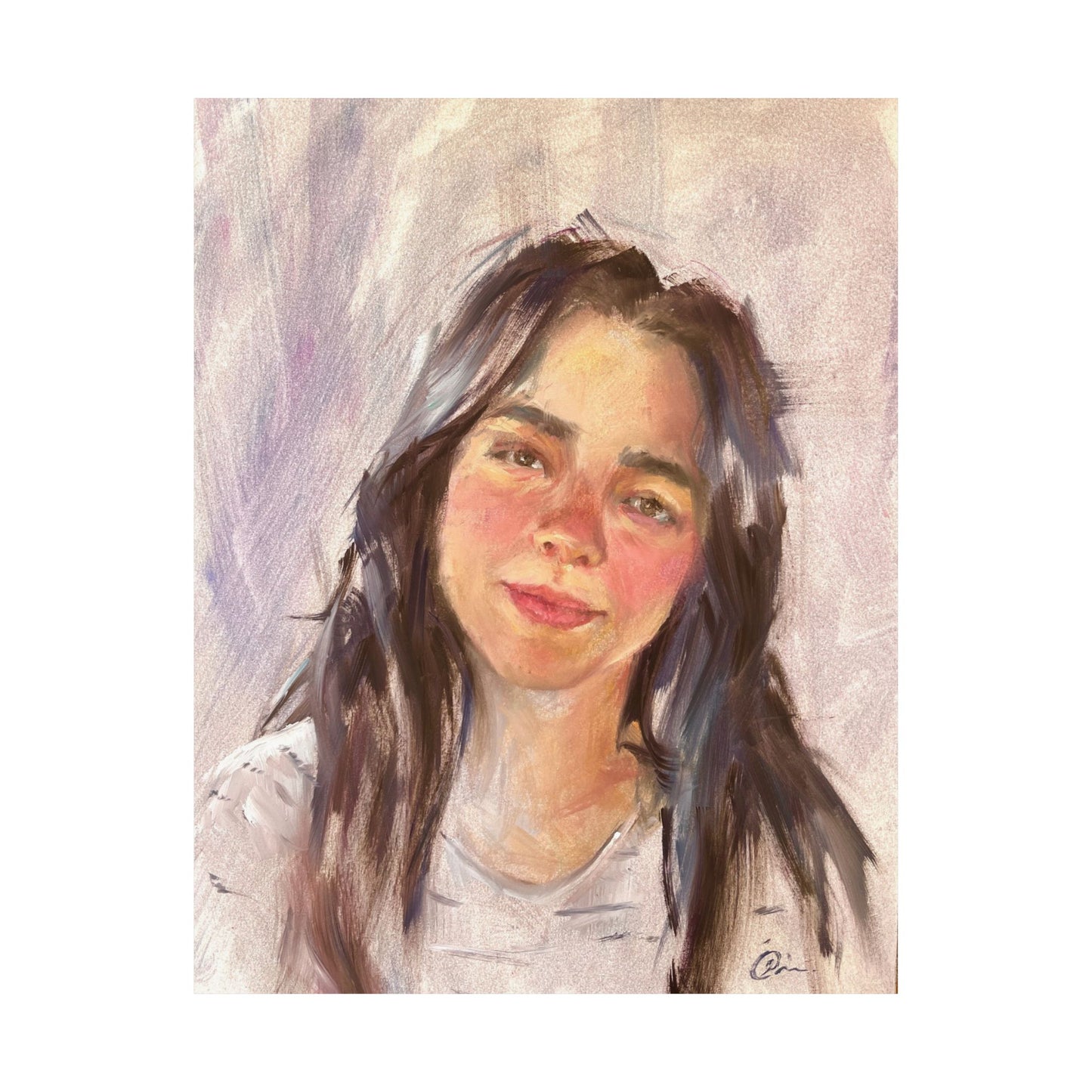 "Mina" - Oil Portriait Print (Day 113)