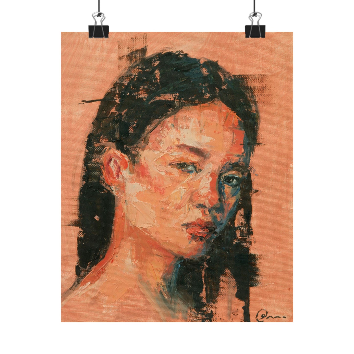 "Sakura" - Oil Portriait Print (Day 201)