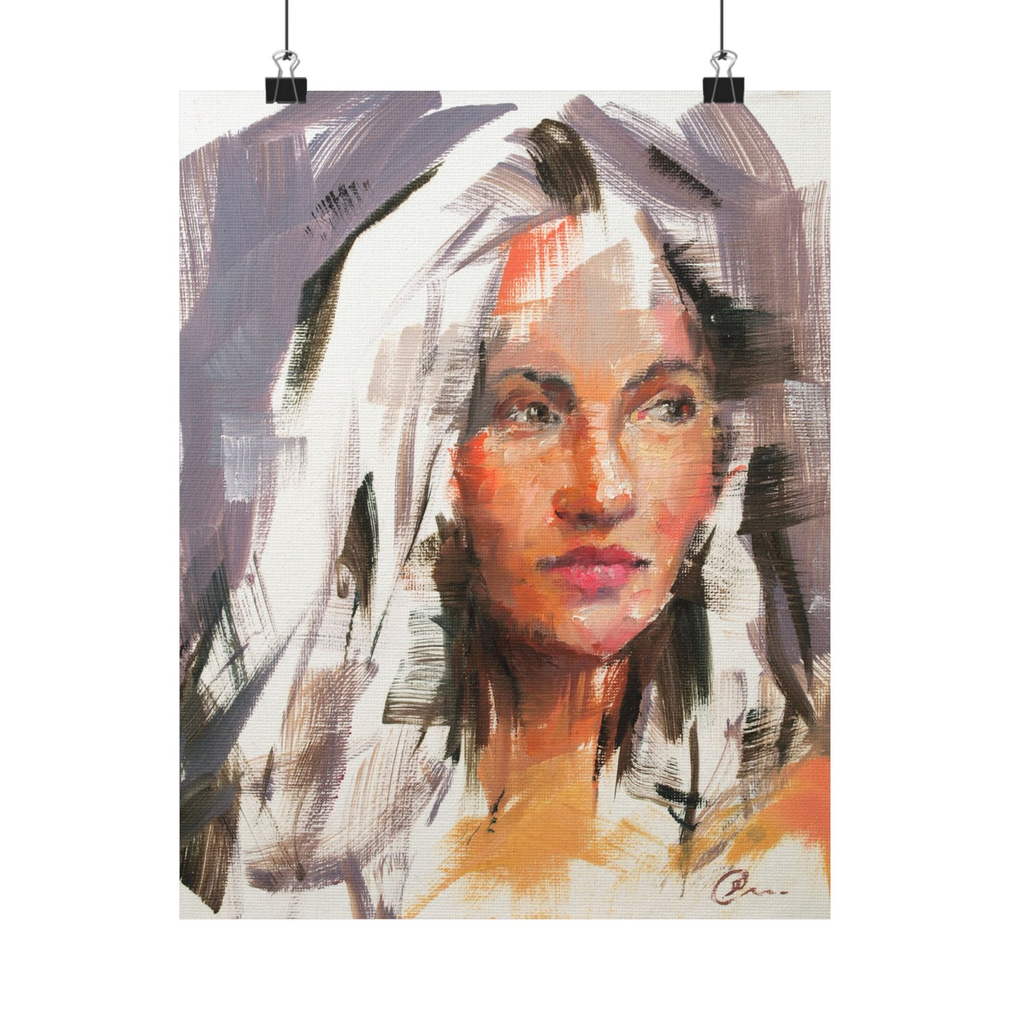 "Victoria" - Oil Portriait Print (Day 105)