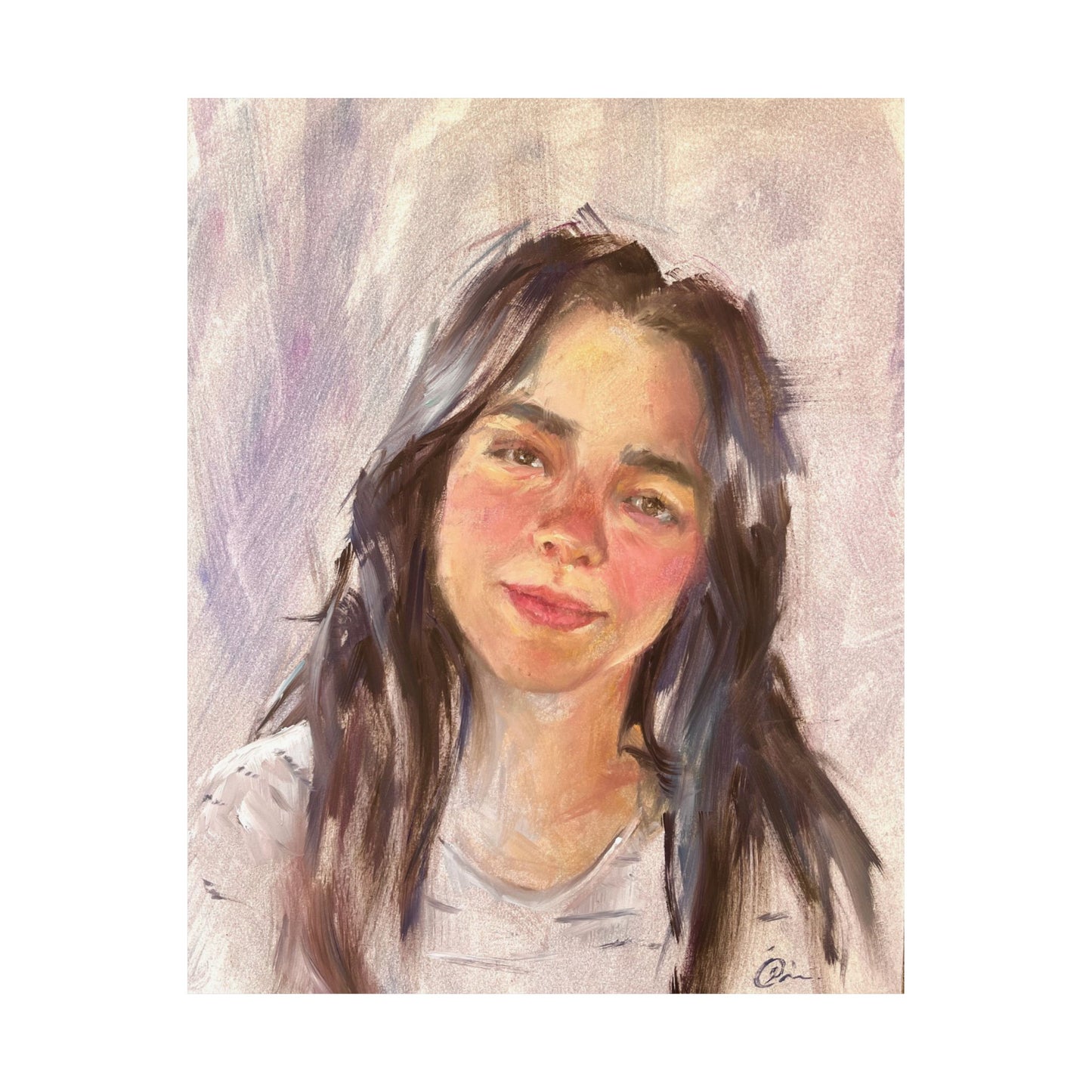 "Mina" - Oil Portriait Print (Day 113)