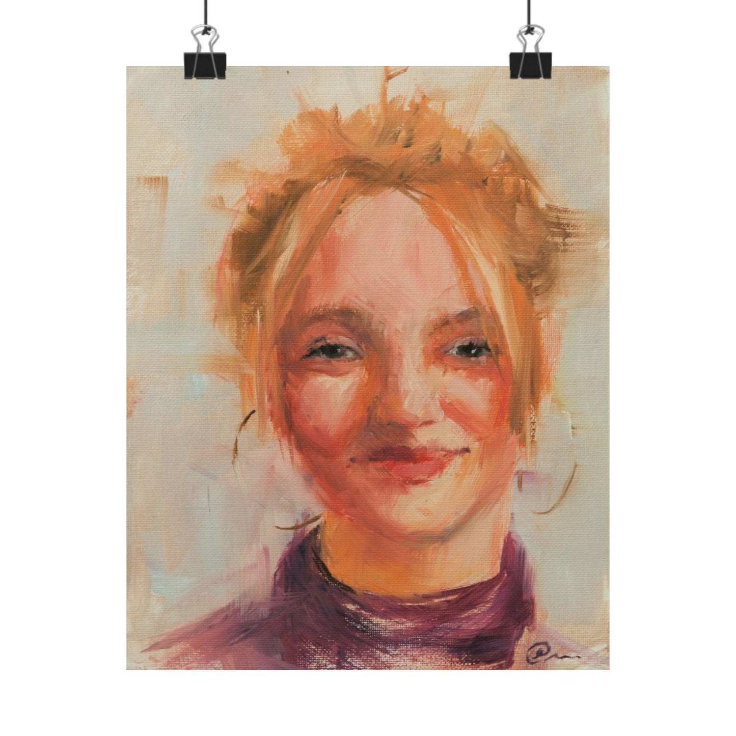 "Sylvia" - Oil Portriait Print (Day 154)