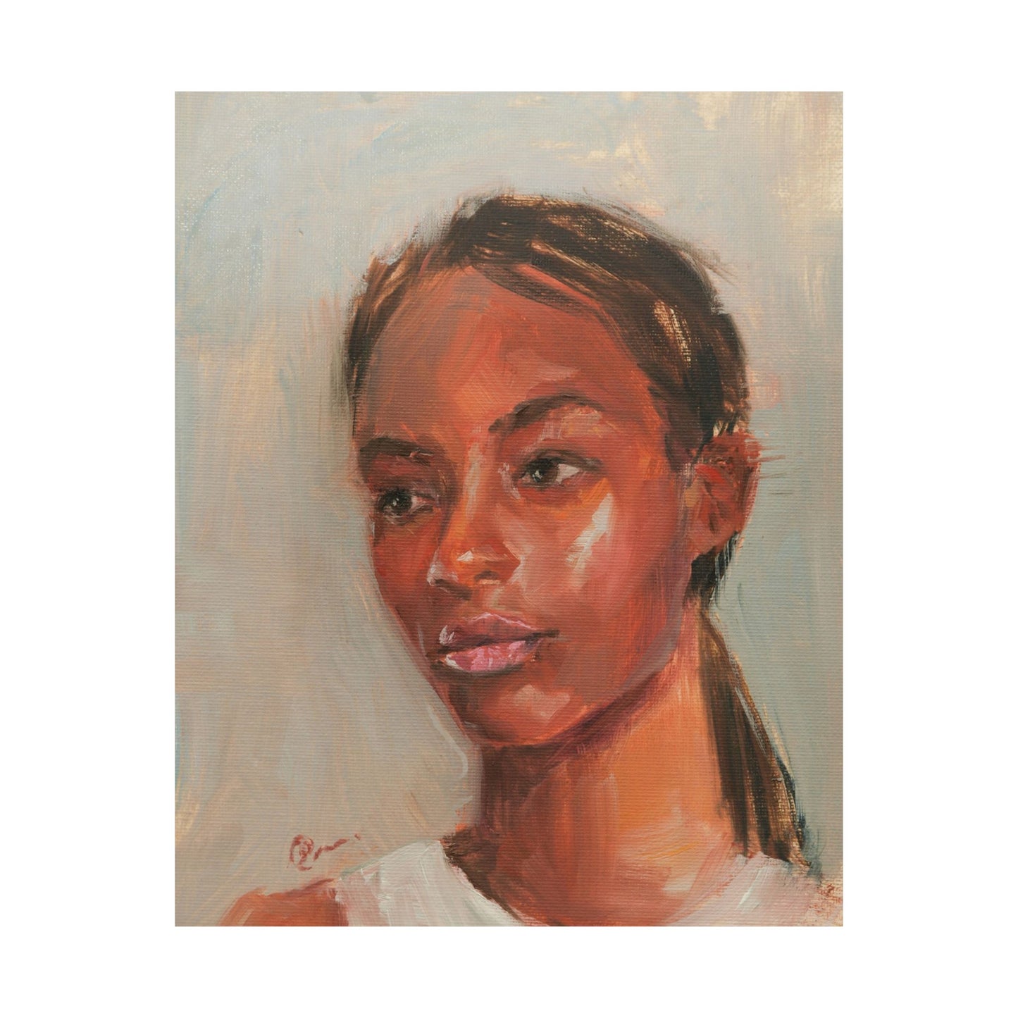 "Simone" - Oil Portriait Print (Day 177)