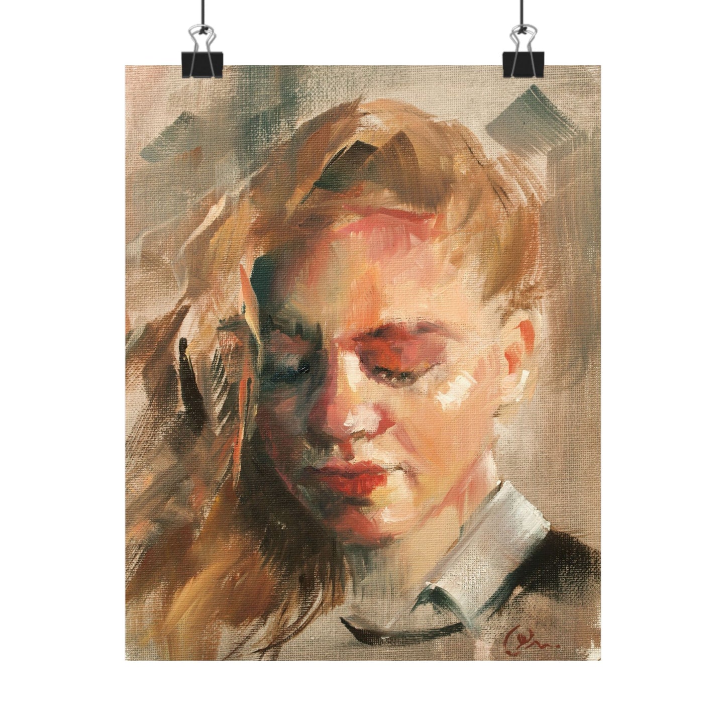 "Susan" - Oil Portriait Print (Day 123)