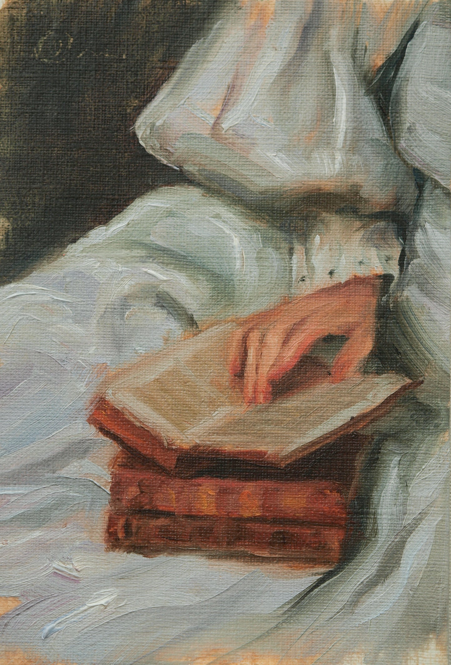 "Hand on books" - Framed